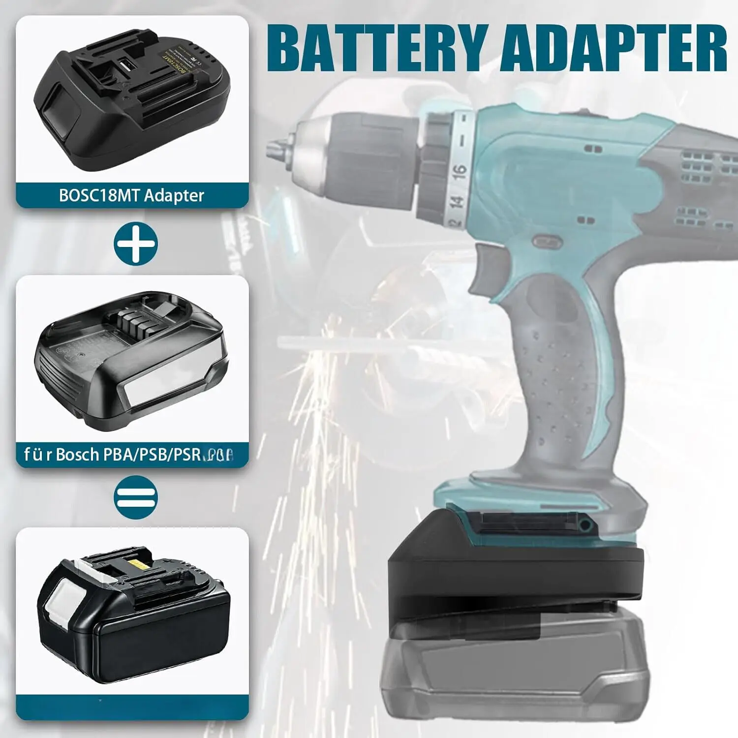 Brushless Cordless Electric Drill 18V - for Bosch work on for Makita