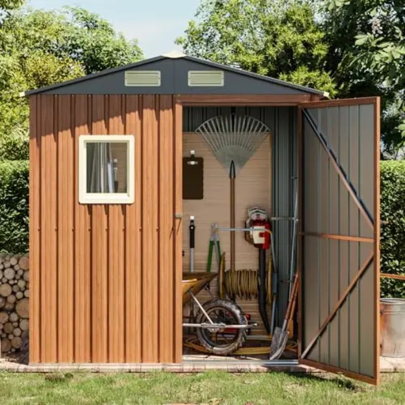 Garden Tools - Outdoor Storage Shed 6x4 Ft, Lockable
