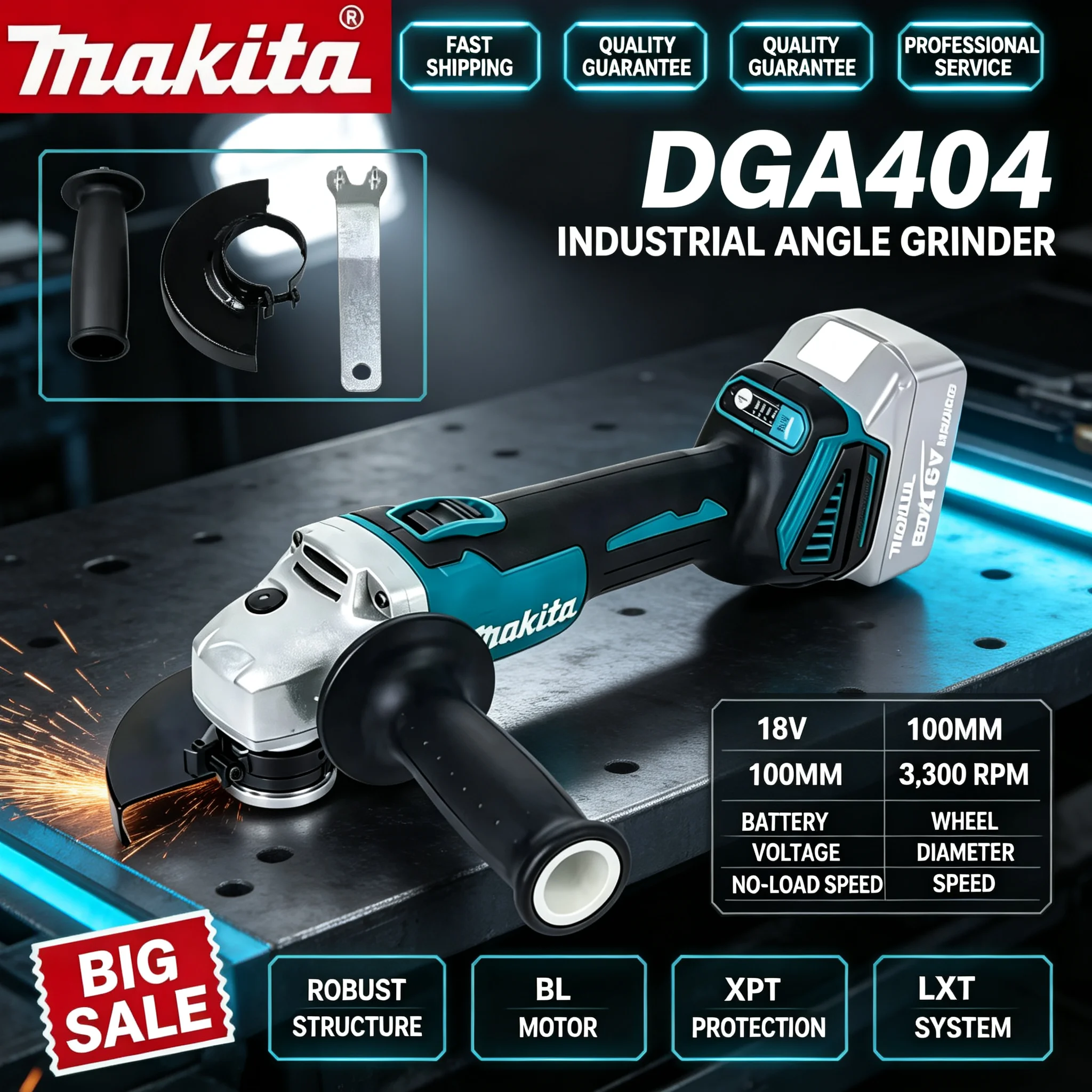 Makita DGA404 Rechargeable Bru - đánh giá và giá Brushless Angle Grinder Battery Powered