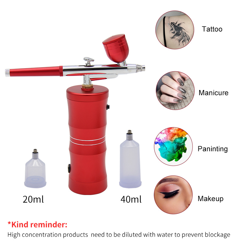 Mini Airbrush Nano Oxygen Pres - đánh giá và giá Airbrush Kit With Mini Compressor