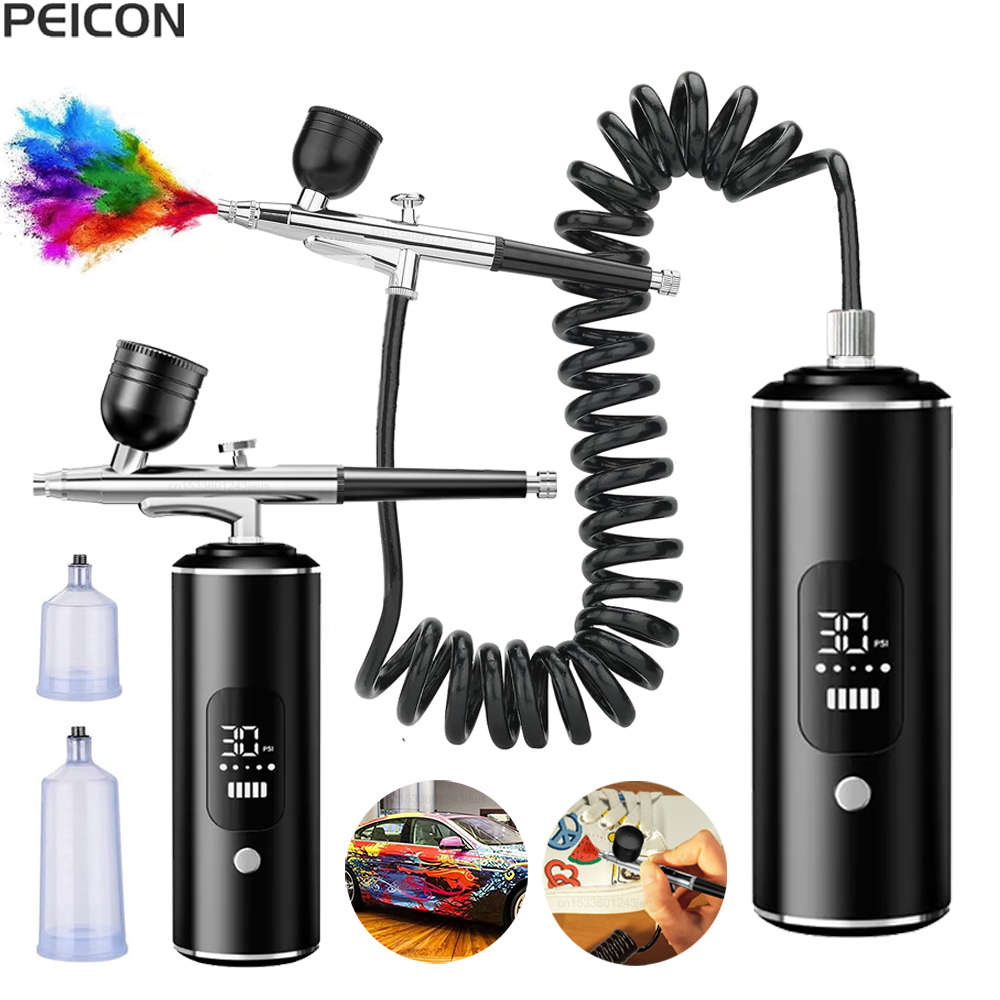 Airbrush with Compressor Porta - đánh giá và giá Airbrush Kit With Mini Compressor