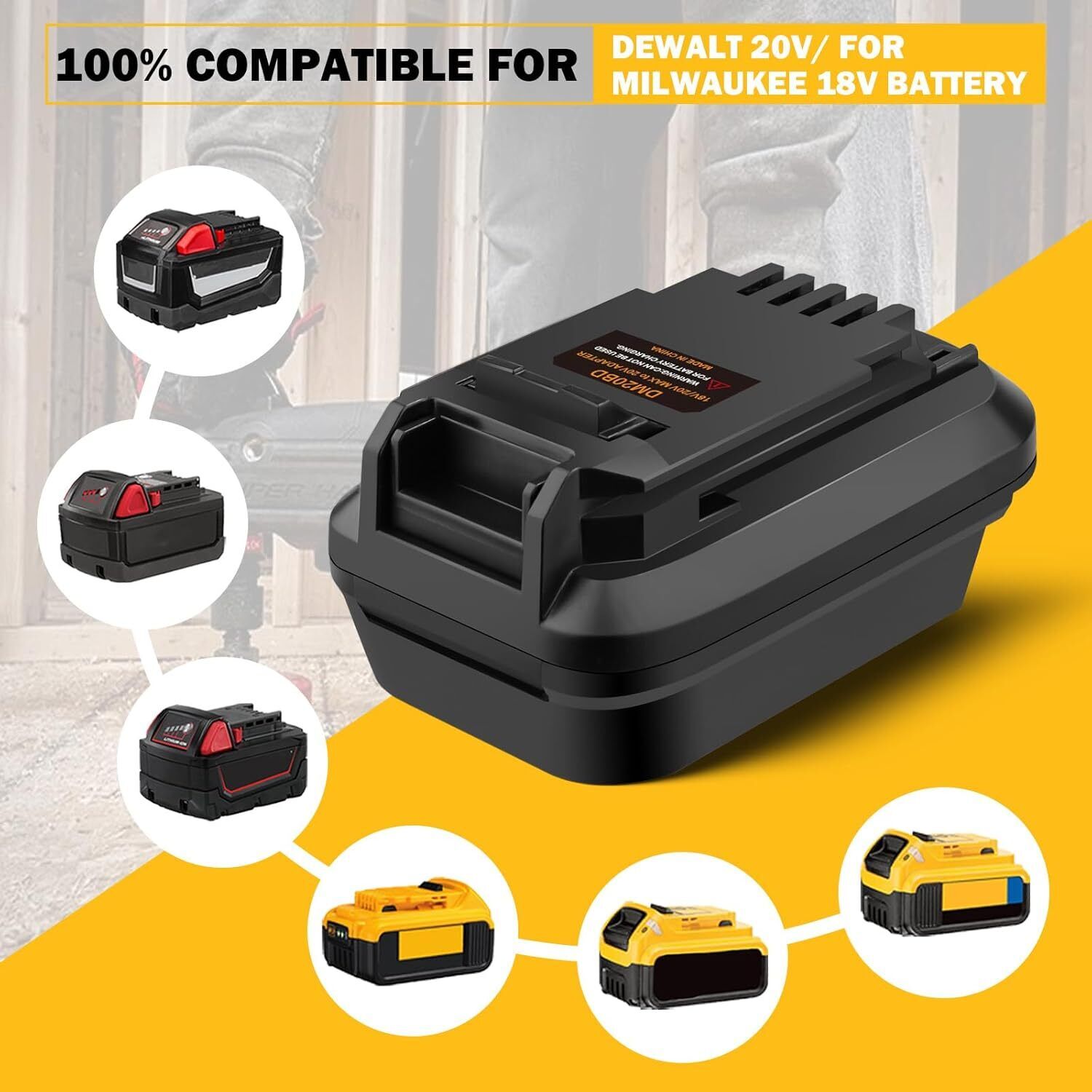 DM20BD Battery Adapter for DeW - đánh giá và giá Brushless Cordless Electric Drill 18V