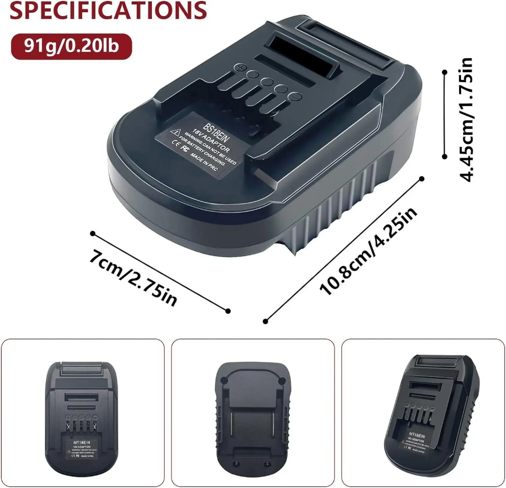BS18EIN Battery Adapter for Bo - đánh giá và giá Brushless Cordless Electric Drill 18V