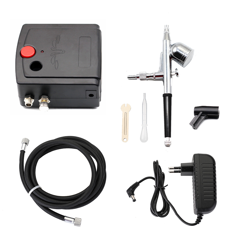 Dual-Action Spray Gun Airbrush - đánh giá và giá Airbrush Kit With Mini Compressor