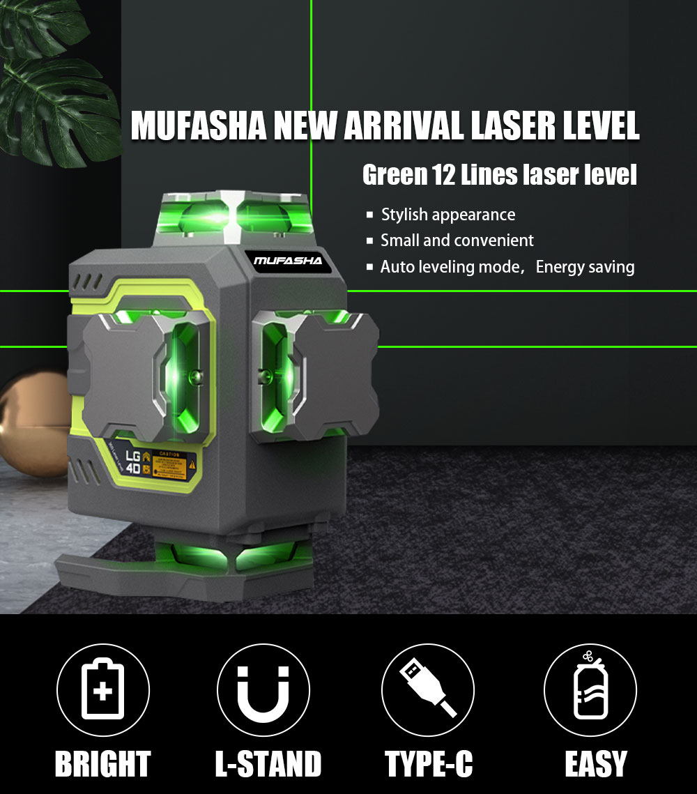 16 Line Laser Level 360 Self L - đánh giá và giá Laser Level 16 Lines 4D Green