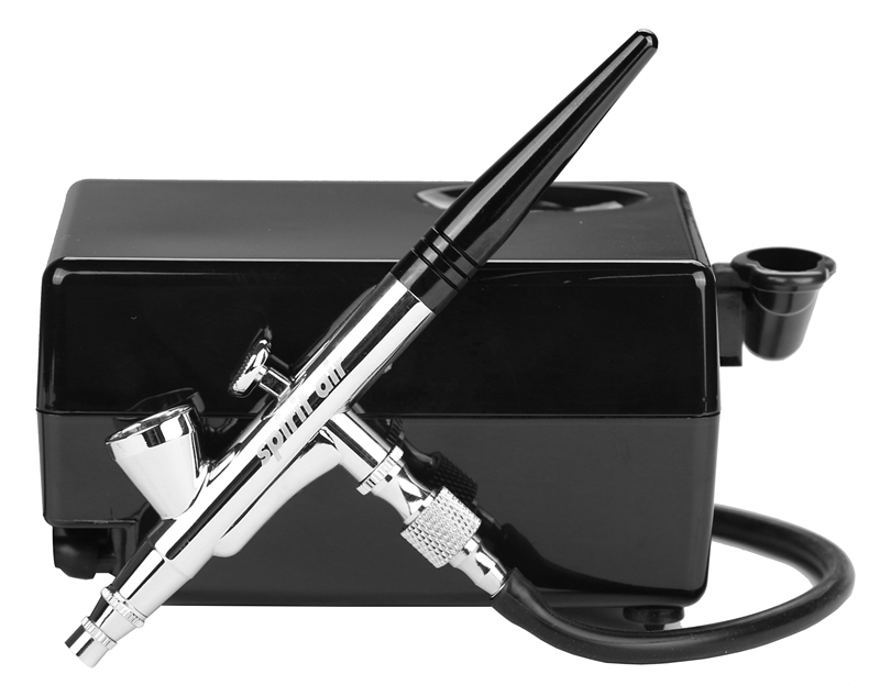 BT-16 Professional Single Acti - đánh giá và giá Airbrush Kit With Mini Compressor